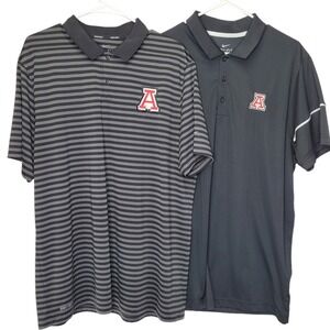 Lot of 2 Nike Dri-Fit Men's Extra Large XL  Golf Polo Shirts - Black & Gray